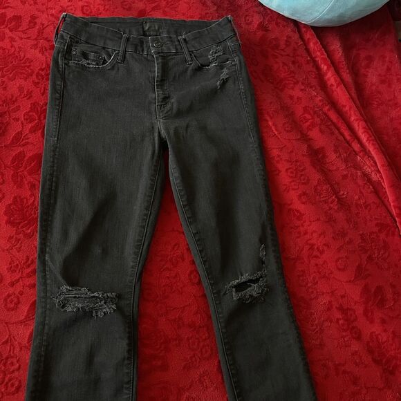 MOTHER Looker Ankle Fray Guilty As Sin Jean Size 27 - Picture 4 of 11